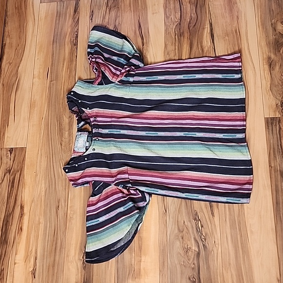 Silverado Tops - SILVERADO Southwestern Serape Striped Shirt Size Medium